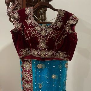 Wedding lahenga with jardoshi work